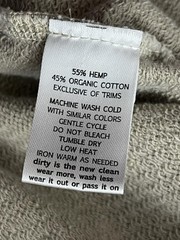 Toad&Co Shirt Mens XL Beige Long Sleeve Hemp Organic Cotton Pocket Modfield Crew