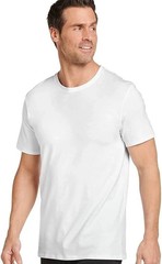 New Jockey Men’s White T-Shirt Undershirt All Cotton Stretch Crew Neck Size XL