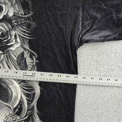 Sullen Men Shirt 2XL Black Graphic Sugar Skull Tee Print