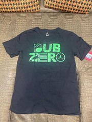 JORDAN MEN’S DUB ZERO Tee Black/GREEN 642809 011 NEW