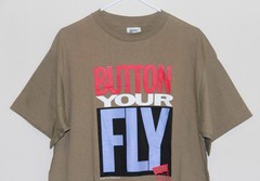 LEVI’S 501 Button Your Fly 1990 Single Stitched T Shirt 80s 90s Brown Men Large