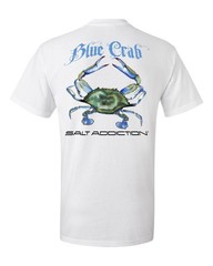 Salt Addiction Saltwater Blue Crab Fishing Short Sleeve T Shirt Ocean