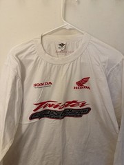 Mariela’s Honda Twister CBX250 Graphic Logo Long Sleeve White T-Shirt G – Brazil