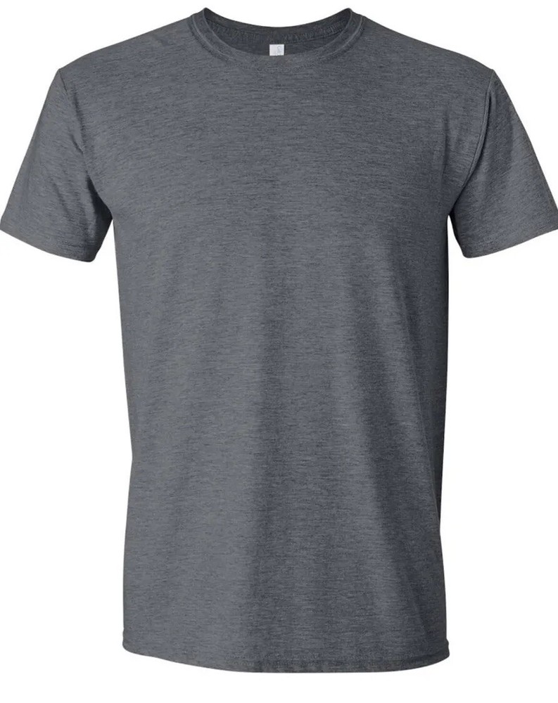 5 Pairs Gildan SoftStyle T-Shirt 2XL Heather Navy Grey Mens Shirt