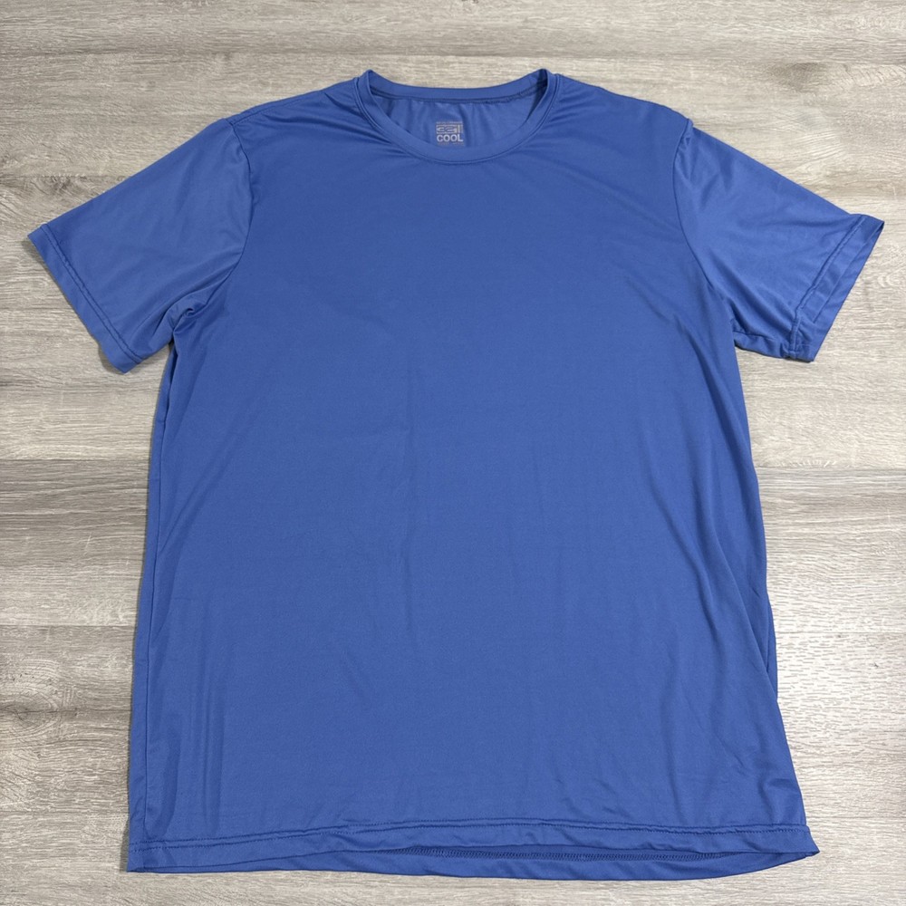 32 Degrees Cool Shirt Men’s Blue Performance Stretch Athletic Stretch Tee XL