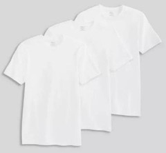 Jockey Generation Men’s Stay New Cotton 3pk Crew Neck T-Shirt – White, Medium