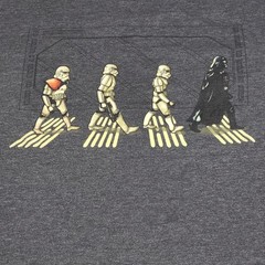 Star Wars | Men’s Darth Vader Stormtroopers Abbey Road Parody T-Shirt | Size M