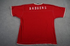 Vintage University of Wisconsin T Shirt Mens XL Red Double Sided Lined Badgers