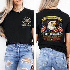250 Anniversary USA 4th of July Patriotic 250 Years American (2-SIDES) T-Shirt
