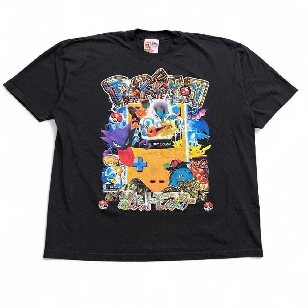 Danshi Zen Pokémon Black Short Sleeve T-Shirt Men’s Size 2XL Anime Video Games