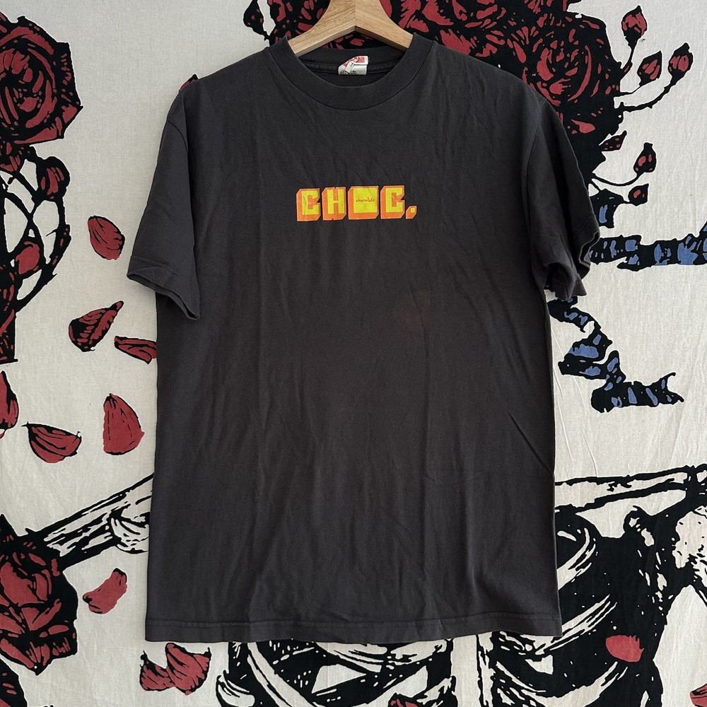 VTG 2001 Y2K Chocolate Skateboards T-Shirt Hot Tour Girl Skate Fourstar Logo M
