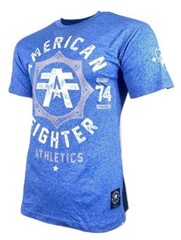 AMERICAN FIGHTER NORTH CAROLINA MARBLE Men’s T-Shirt Blue *