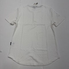 JMIERR Shirt Mens Medium White Henley Tee Ribbed Knit Stretch Curved Hem