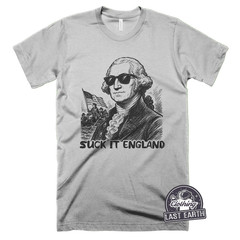 Suck It England T-Shirt Funny George Washington 1776 Patriotic USA Graphic Tee
