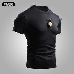 Men’s Multi Pocket Quick Drying High Elasticity Lightweight Tactical T-Shirt