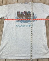 Vintage Cal Cru Ruidoso Downs Horse Racing T Shirt Size XL Single Stitch