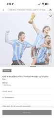 Kith & Messi for adidas Football World Cup Graphic Tee Size XL – IN HAND