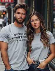 Custom Graphic T-Shirt Unisex POD Printable Tee Text Logo Design Shirt