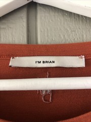 I’m Brian Mens T Shirt Rust Orange Made in Italy 55% Rayon Tee Size XL Quality!!