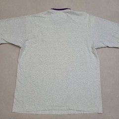 Vintage Fruit Of The Loom Shirt XL Gray Purple Cuff 90s USA Hair Stylist Barber