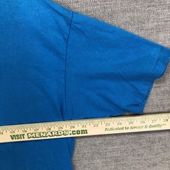 Vintage Hanes Beefy-T Shirt Mens XL Blue Made USA Cotton Blank Tee Top 90s SS