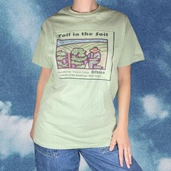Vintage 90s Granola Green Nature Arizona Earthy T-Shirt Boho Southwest Sz Medium
