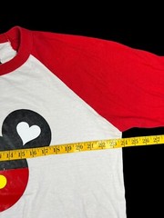 Mickey Mouse Shaka Active Knit Top White Red 3/4 Sleeve Disney Adult Size XL