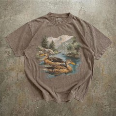 Mallard Ducks Vintage Comfort Tee Shirt Unisex Wildlife Bird