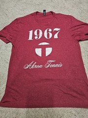 1967 Akron Tennis Red T-shirt Size S