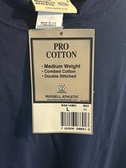 vintage russell athletic pro cotton mock neck shirt mens size large NOS NWT 90s