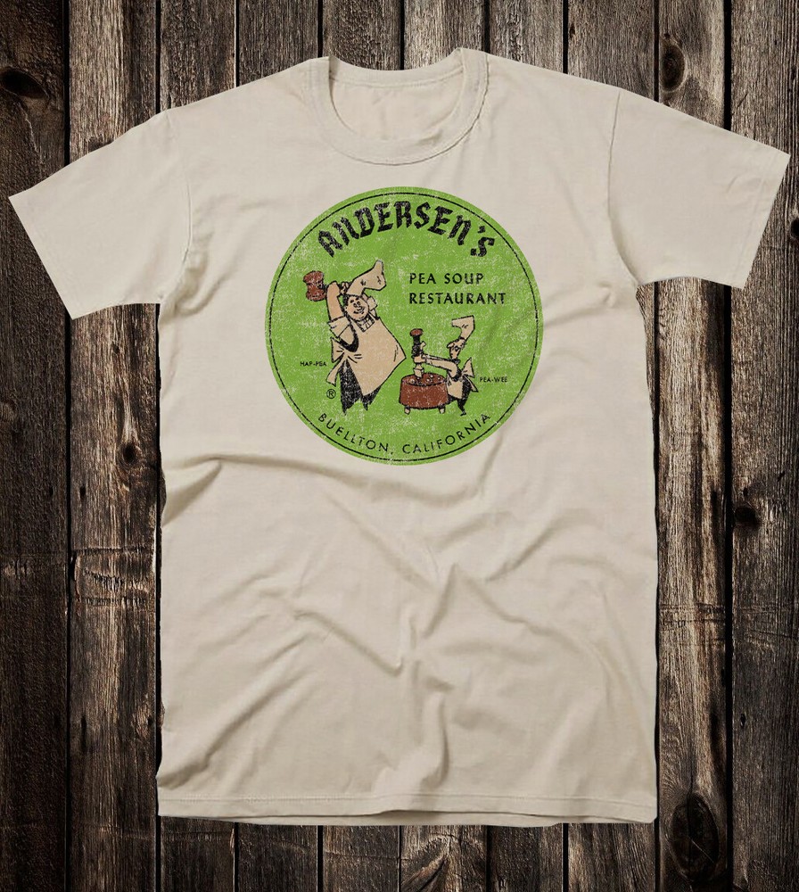 Retro Travel Tee T Shirt Vtg Tourist California State Pea Soup Andersens
