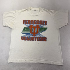 VTG Tennessee Volunteers L T-Shirt Single Stitch Distressed