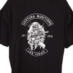 Ventura Munitions T Shirt Mens Size 2XL Black Skeleton Soldier 2nd Amendment