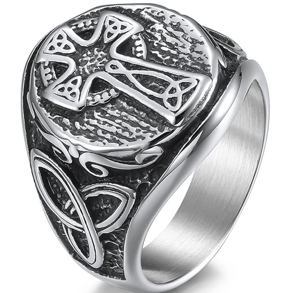Jude Jewelers Vintage Stainless Steel Christian Cross Celtic Knot Biker Vikin…