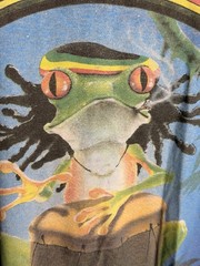 Vintage Tie Dye Rasta Frog Ganja Smoking Weed Single Stitch 90s Men’s XL