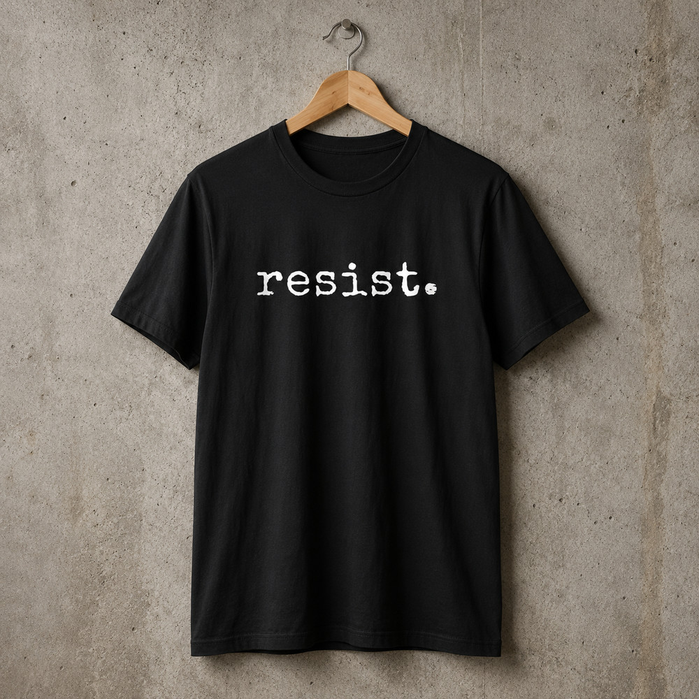 Resist T-Shirt Men Women Minimalist Typewriter Graphic Cotton Tee S-5XL