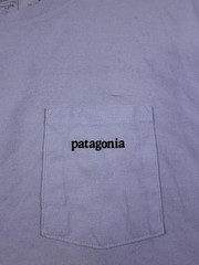 Patagonia Shirt Mens XL White Mountain Logo Graphic Pocket Tee Regular Fit