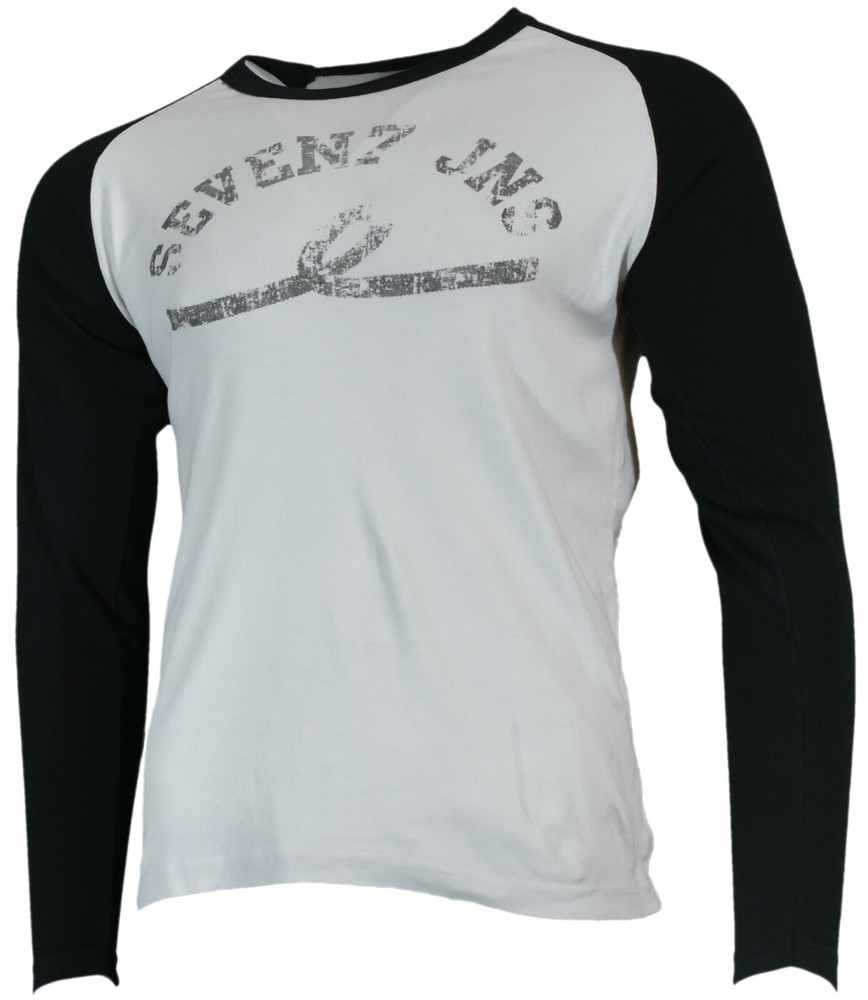 MENS Long Sleeve T Shirt “Seven 7 JNS ” 100% Cotton -Slim Fit NEW