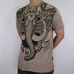 SURE Elephant Men T-Shirt Ganesha Ganesh Hindu Yoga Bohemian Vintage Casual SU07