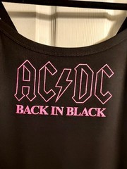 acdc tank top back in black Pink Glitter power up tour acdc crop top acdc shirt