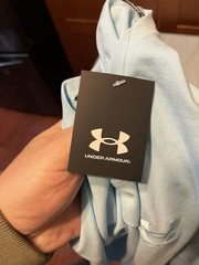 Under Armour Men’s T-Shirt Medium – Light Blue Polyester Cotton Spandex – NWT