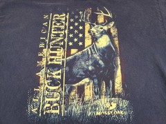 Mossy Oak Shirt Mens XL Blue All American Buck Hunter Deer Graphics