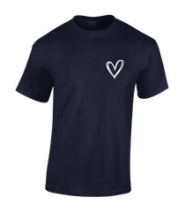 HAND DRAWN HEART LB MENS T SHIRT CUTE FASHION SUMMER LOVE DESIGN FUNNY TOP
