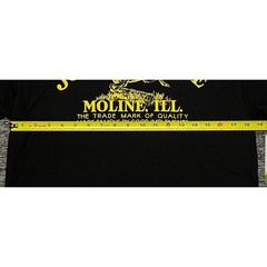 John Deere Mens Graphic T-Shirt Black Short Sleeve Moline Ill Logo AB1010 NWT M