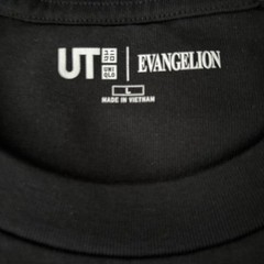 UNIQLO NEON GENESIS EVANGELION BLACK TSHIRT SIZE LARGE NWT (REI ASUKA SHINJI)