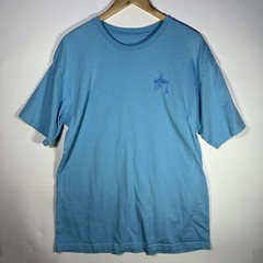 Guy Harvey Mens Shirt Large Blue Graphic Pocket Tee Marlin Fishing Short Sleeve