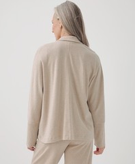 Pact Women’s Airplane Relaxed Blazer Medium Wheat Heather Top Outerwear