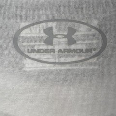 Under Armour HeatGear Mens XL White Short Sleeve Loose Fit T-Shirt Logo Athletic