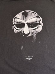 Vintage MF Doom Mask Medieval Game Changer Heavyweight Black T-Shirt Size XL