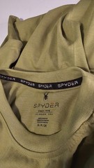 NWT Spyder T-Shirt features a dynamic graphic of a skier carving thru snow w/mul